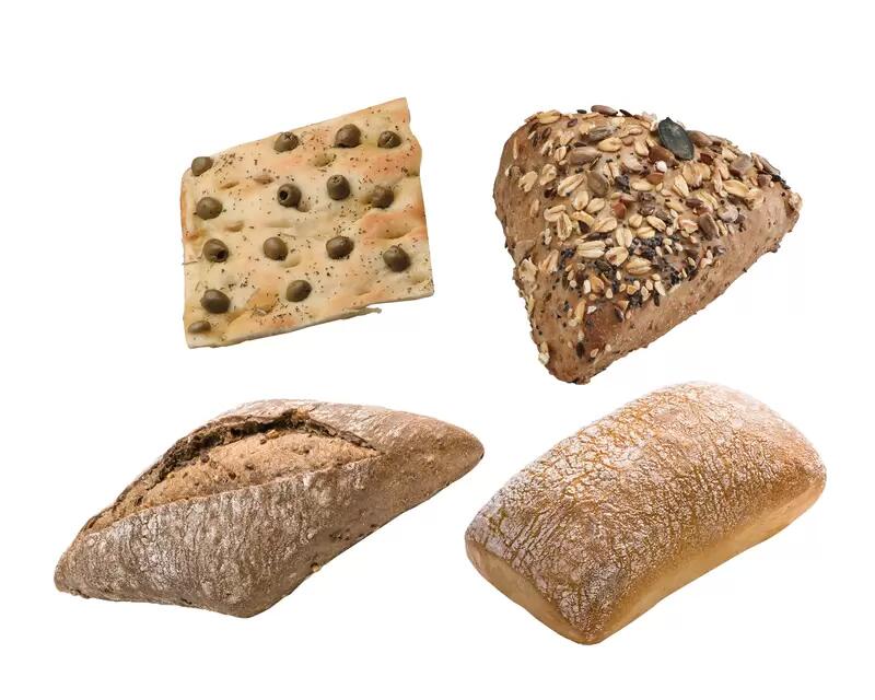 RONDO Geschnittenes Brot Foccacia Körnerbrötchen Rautenbrötchen Ciabatta